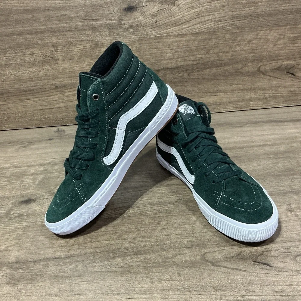 Vans BMX Wafflecup Popcush Green Suede Gum Hi Tops Sneakers Shoes Men's Size 8